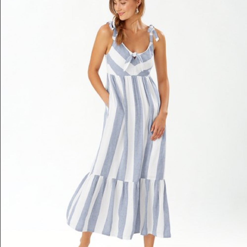 NWT Tommy Bahama Rugby Beach Stripe Maxi Dress